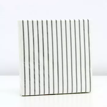 Салфетки бумажные sima-land home полосы, 33х33, 3 слоя, 20 шт