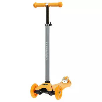 Самокат graffiti baby, колеса световые pu 120/70 мм, abec 7, цвет оранжевый