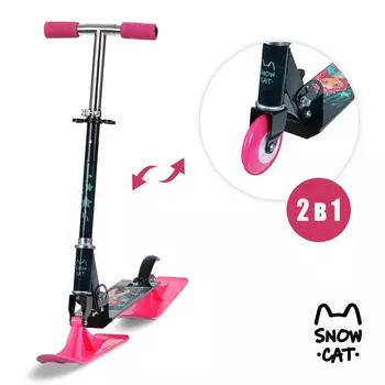 Самокат-снегокат 2 в 1 snow cat