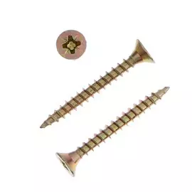 Саморезы универсальные tundra 4.0x35, желтый цинк, 200 шт.