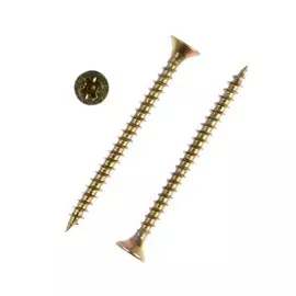 Саморезы универсальные тундра krep 4.0x50 мм, желтый цинк, 200 шт.