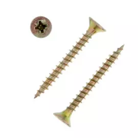 Саморезы универсальные тундра krep 4.540 мм, желтый цинк, 200 шт.