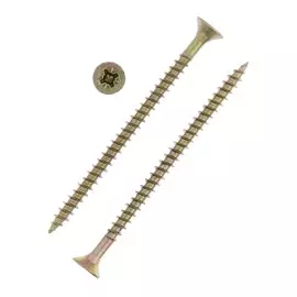 Саморезы универсальные tundra 4.5x70, желтый цинк, 150 шт.