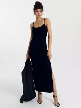 Сарафан женский макси в черном цвете