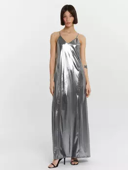 Сарафан женский серебристый