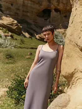 Сарафан женский серый