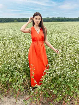 Сарафан женский в красном оттенке