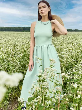 Сарафан женский в светло-зеленом цвете