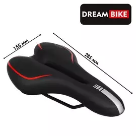 Седло dream bike спорт-комфорт, цвет красный