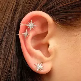 Набор серег и кафф qf