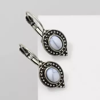 Серьги под натуральный камень