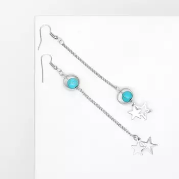 Серьги под натуральный камень