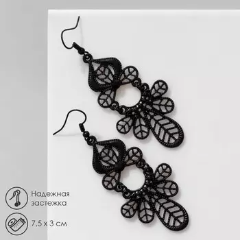 Серьги висячие со стразами