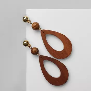 Серьги из дерева
