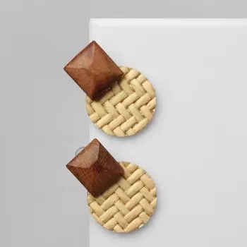 Серьги из дерева