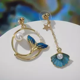 Серьги с эмалью
