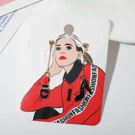 Серьги эмаль