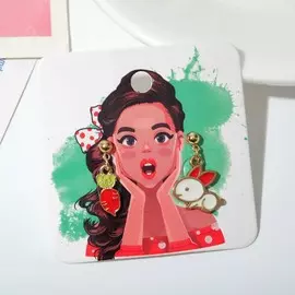 Серьги эмаль