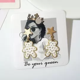 Серьги с эмалью