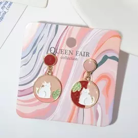 Серьги с эмалью