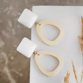 Серьги из дерева