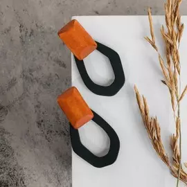 Серьги из дерева