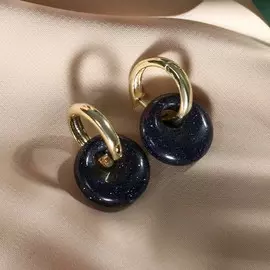 Серьги-бублики d=17мм родированные