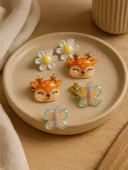 Серьги-клипсы детские на магните выбражулька