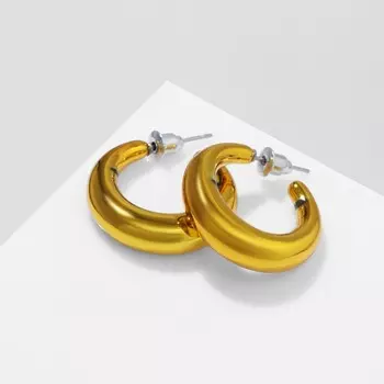 Серьги кольца объемные qf