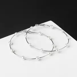 Серьги кольца с жемчугом qf