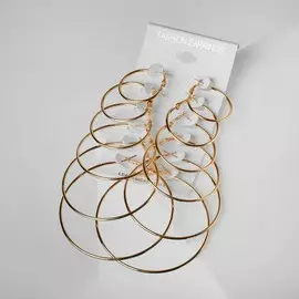 Серьги-кольца 6 пар