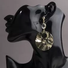 Серьги металл со стразами,