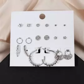 Серьги набор 9 пар