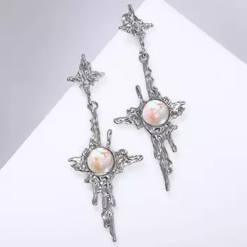 Серьги под натуральный камень