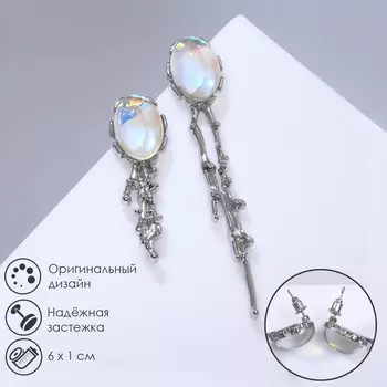 Серьги под натуральный камень