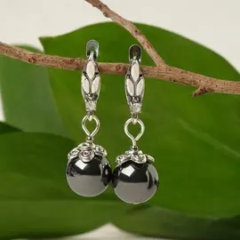 Серьги посеребрение шар №12