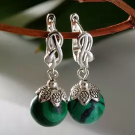 Серьги посеребрение шар №12