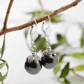 Серьги посеребрение шар №12