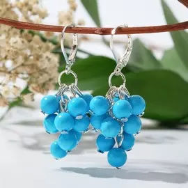 Серьги посеребрение шар №6