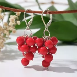 Серьги посеребрение шар №6