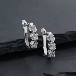 Серьги со стразами