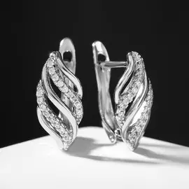 Серьги со стразами