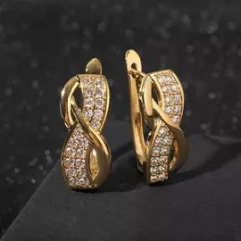 Серьги со стразами