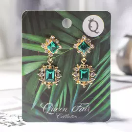 Серьги со стразами