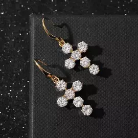 Серьги со стразами