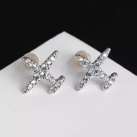 Серьги со стразами