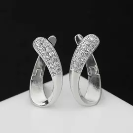 Серьги со стразами