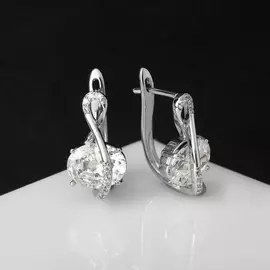 Серьги со стразами