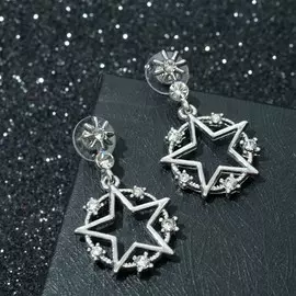 Серьги со стразами