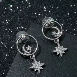 Серьги со стразами